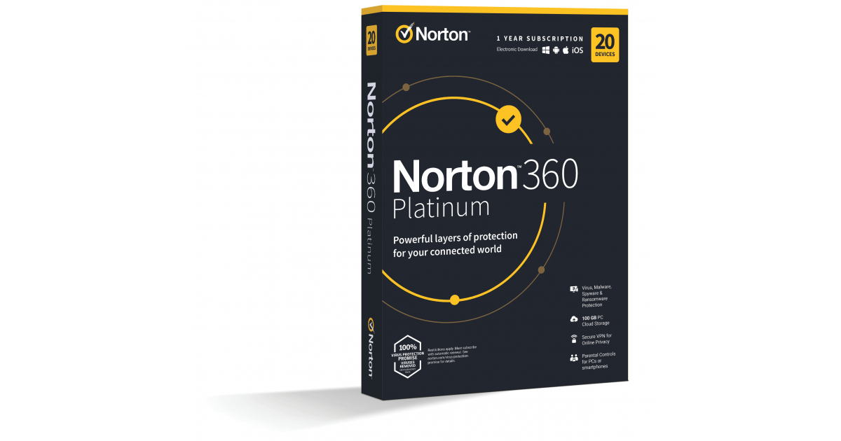 Norton 360 Platinum, 20 zařízení, 1 rok | SW.CZ