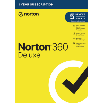 Norton 360 Deluxe, 5 zařízení, 1 rok                    